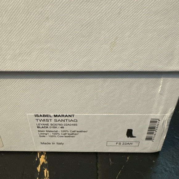 ISABEL MARANT TWIST SANTIAG BLACK SIZE 40 made in Italy - Picture 6 of 6